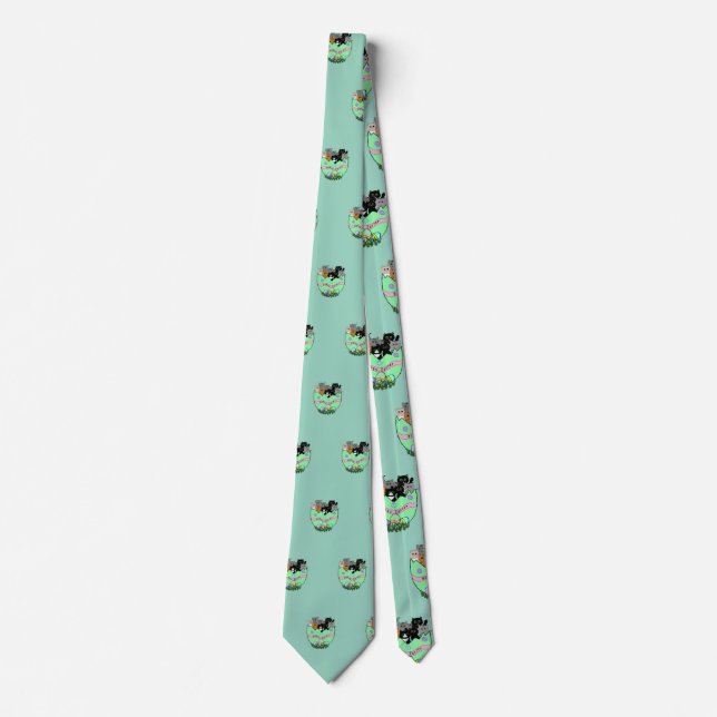 Purr-fectly Egg-citing Easter Surprise Tie (Front)
