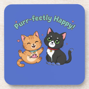 Purr-fectly Happy! Coaster