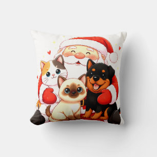 Purr-fectly Huggable: Santa’s Snuggle Trio Cushion