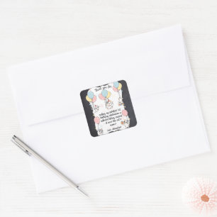 Purr-fectly One: Cat Theme 1st Birthday Thank you  Square Sticker