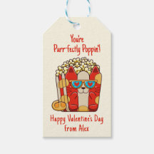 Purr-fectly Poppin' Funny Cat Popcorn Valentine