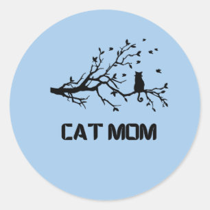 "Purr-fectly Proud Cat Mum" Classic Round Sticker