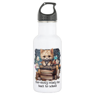 Purr-fectly Ready For Back To School 532 Ml Water Bottle