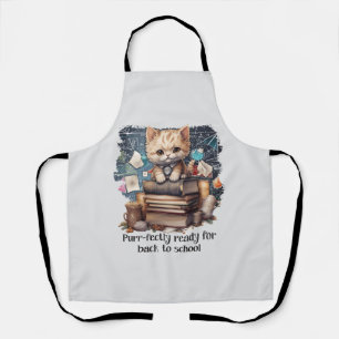 Purr-fectly Ready For Back To School Apron
