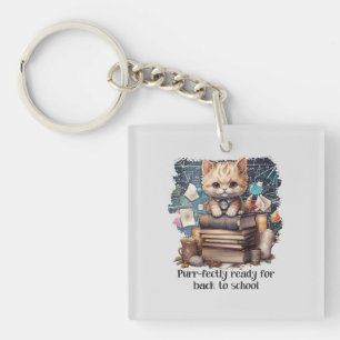 Purr-fectly Ready For Back To School Key Ring