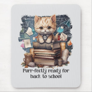 Purr-fectly Ready For Back To School Mouse Mat
