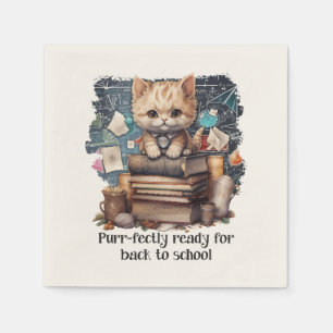 Purr-fectly Ready For Back To School Napkin