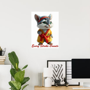 Purr‑fessional Painter Poster