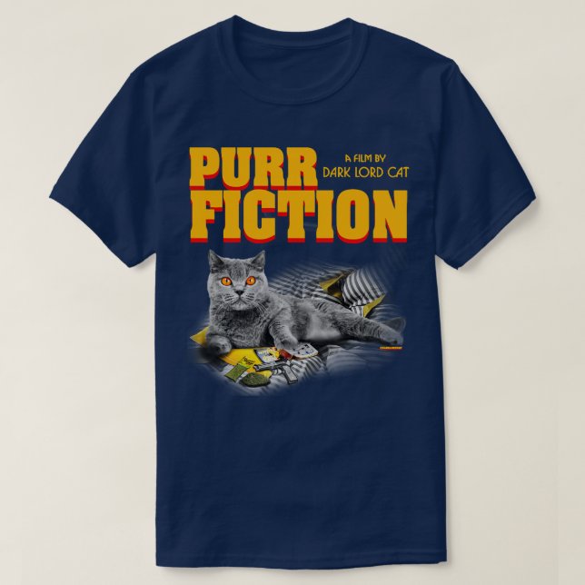 Purr Fiction T-Shirt (Design Front)