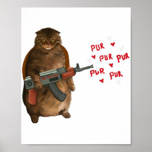 Purr fire Cat Poster