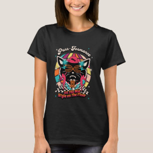 Purr-formance Disco Mic Style Retro Cat funky sing T-Shirt