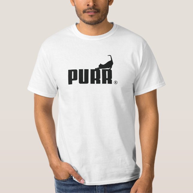 PURR in black or white T-Shirt (Front)