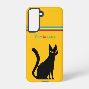 Purr in Color Art Deco Cat Galaxy Case
