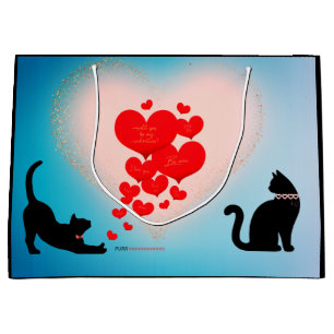 Purr Love - Cat Valentine Gift Bag - Be Mind
