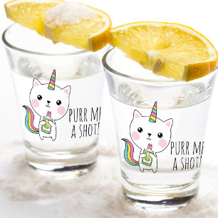 Purr Me a Shot Tequila Kawaii Catcorn Shot Glass