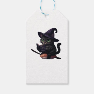 Purr-rmesan Witch - Kawaii Sushi Cat Sticker Overs Gift Tags