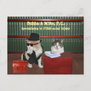 PURR-sonal Injury Cats Postcard