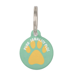 “Purr-sonality Plus” – Personalized Cat & Dog Name Pet Tag