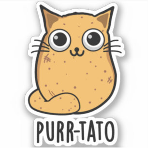 Purr-tato Funny Cat Potato Pun