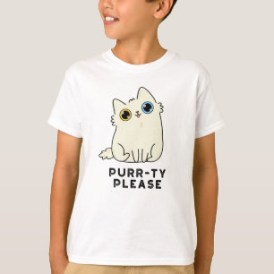 Purr-ty Please Funny Kitty Cat Pun T-Shirt