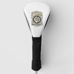 Purr University Cat Fake University Academy Vintag Golf Head Cover