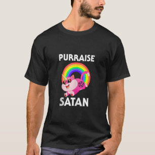 Purraise Satan Cat Hail Satanic Occult Praise Sata T-Shirt