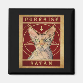 Purraise Satan Sphynx Cat Magnet