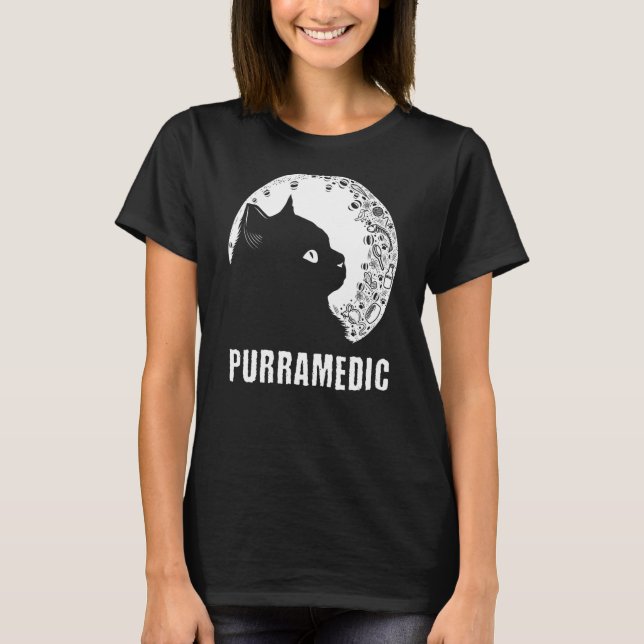 Purramedic Cat   Paramedic Kitten EMT   Cat Mum T-Shirt (Front)