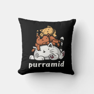 Purramid Cat Pyramids Cute Kitten Cushion