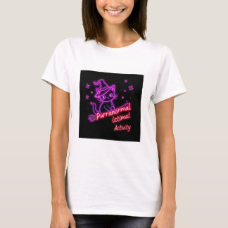 Purranormal Activity – Cute Neon Witch Cat T-Shirt