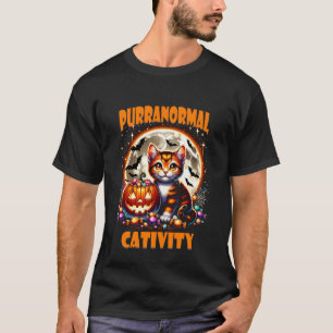 Purranormal Cativity Cat Kitten Halloween T-Shirt