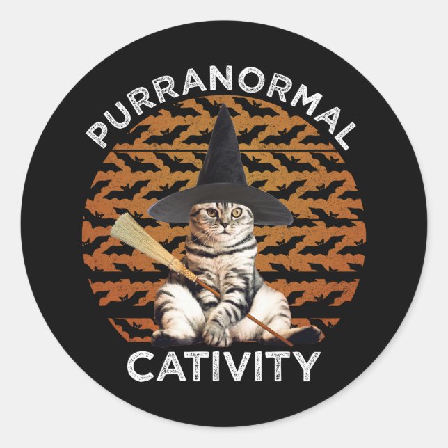 Purranormal Cativity Classic Round Sticker (Front)