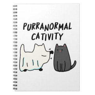 Purranormal Cativity Funny Halloween Cat Pun  Notebook