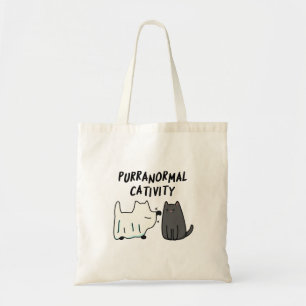 Purranormal Cativity Funny Halloween Cat Pun  Tote Bag