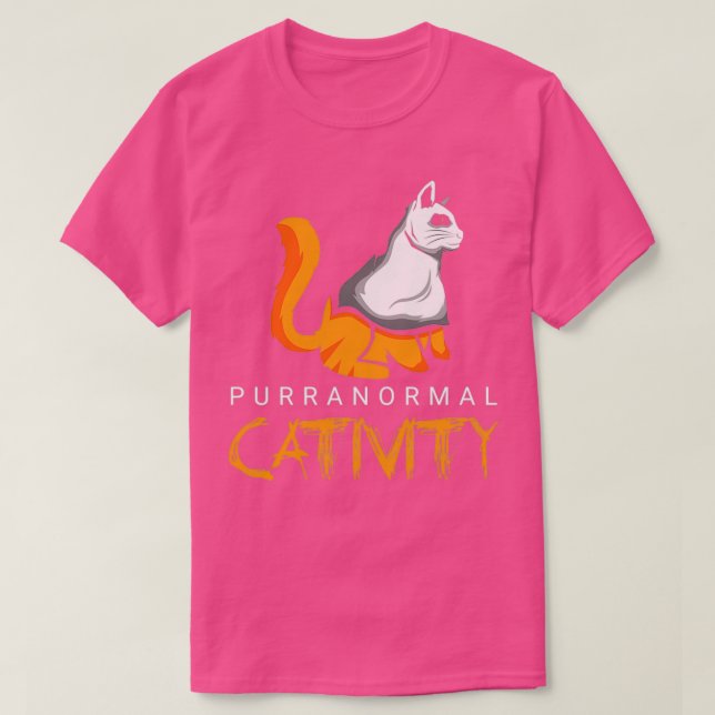 Purranormal Cativity Halloween Cat Trick Or Treat T-Shirt (Design Front)