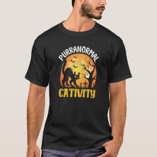 Purranormal Cativity Paranormal Activity Black Cat T-Shirt