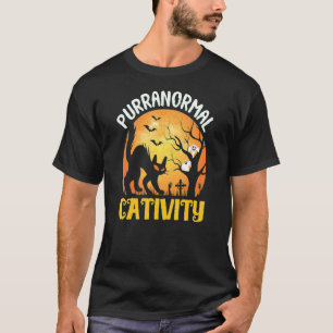 Purranormal Cativity Paranormal Activity Black Cat T-Shirt