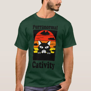 Purranormal Cativity Vintage Halloween Cats T-Shirt