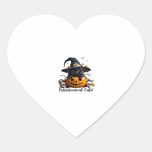 Purranormal Cutie Classic T-Shirt Heart Sticker (Front)