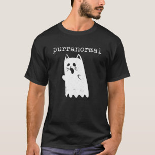 Purranormal Funny Cat Halloween T Paranormal Ghost T-Shirt