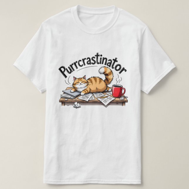 Purrcrastinator Design Tee (Design Front)