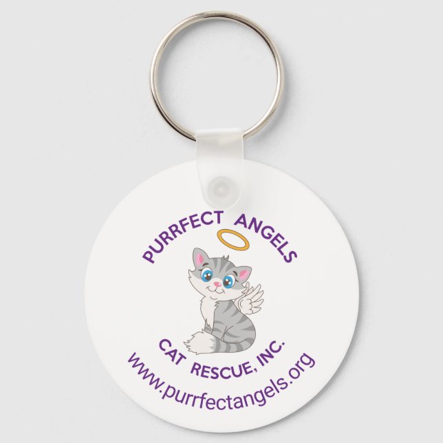 Purrfect Angels Cat Rescue Key Ring (Front)