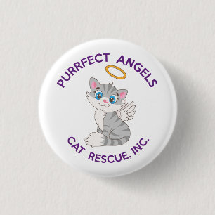 Purrfect Angels Cat Rescue pin button
