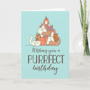 Purrfect Birthday Funny Cat Lover Birthday Card