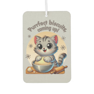 "Purrfect biscuits, coming up" Kneading Cat Car Air Freshener