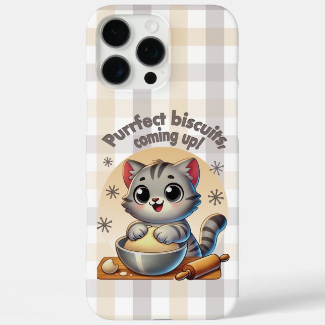 "Purrfect biscuits, coming up" Kneading Cat Case-Mate iPhone Case (Back)