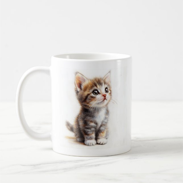 Purrfect Blend: Coffee & Cats, Customisable Mug (Left)
