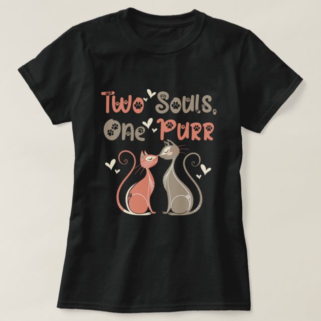 Purrfect Bond – Two Souls Tee (Design Front)