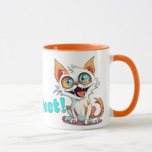 Purrfect - Cartoon Novelty Funny Cat Mug