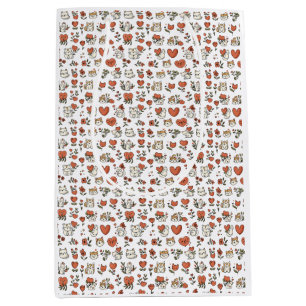 Purrfect Cat & Heart Gift Bag: Cute & Charming Medium Gift Bag
